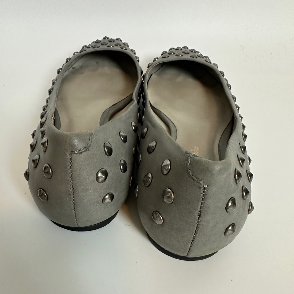 Pour La Victoire Studded Leather Gray Ballet Flats size‎ 7 - Picture 6 of 10